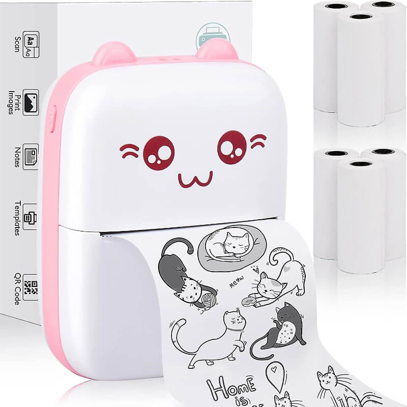 mini pocket thermal printer printing notes