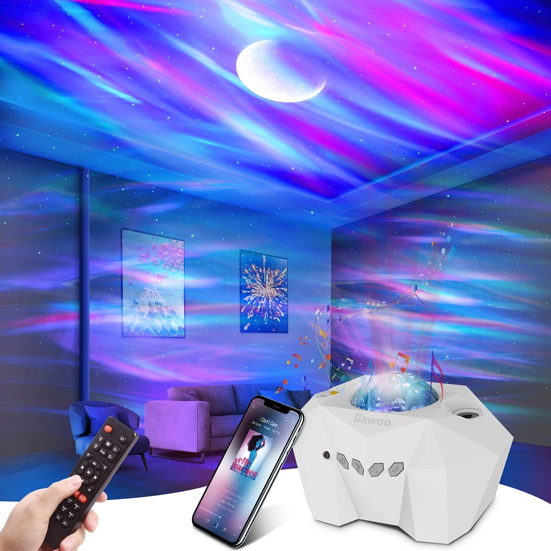 Audera - Aurora Bluetooth Projector colorful aurora lighting