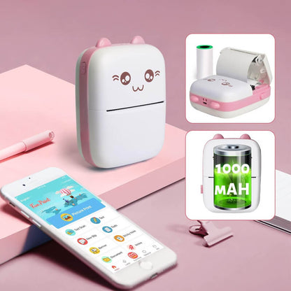 mini pocket thermal printer bluetooth connection