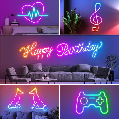 Smart WiFi Neon Strip RGB lighting for bedroom decor