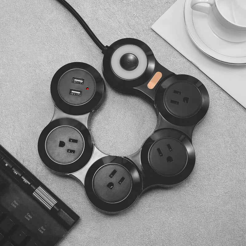 flexible power strip multi outlet extension