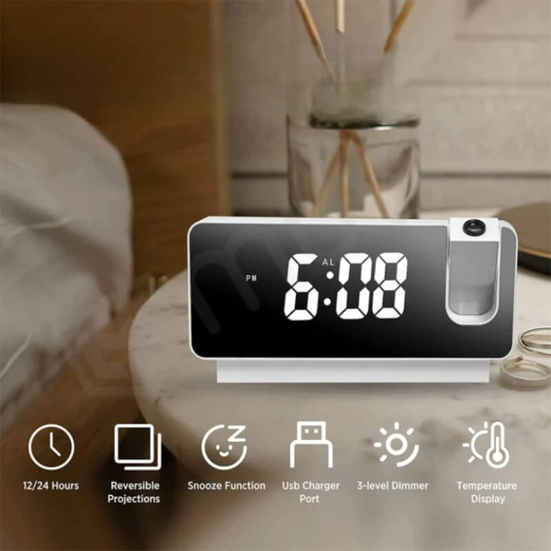 TimeBeam - Projector Alarm Clock digital ceiling time display